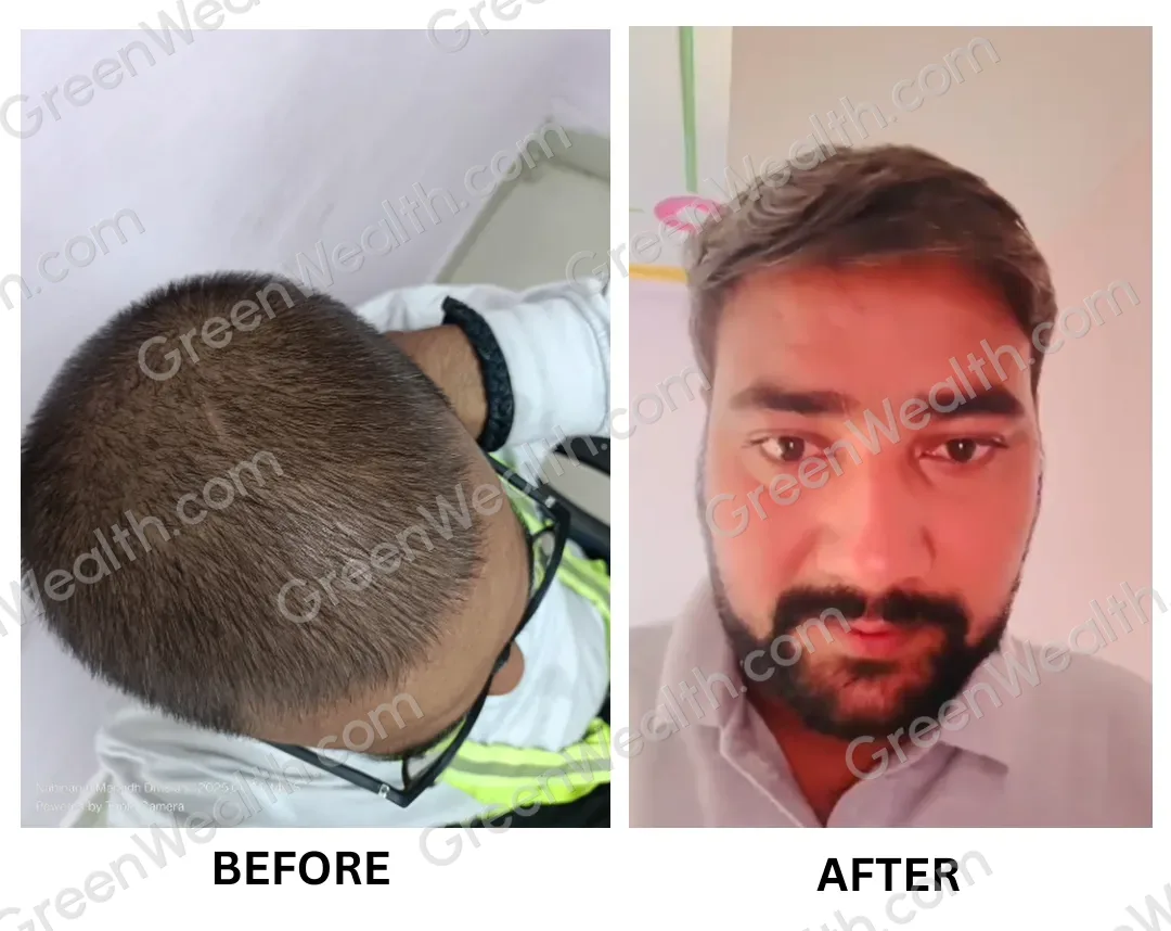 A customer's hair before and after (5)