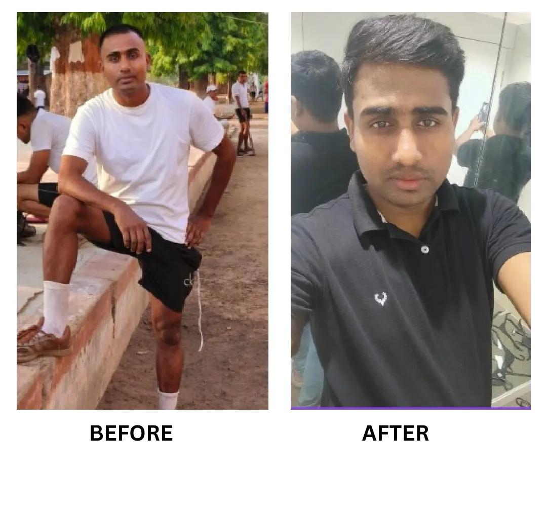A customer's hair before and after (2)