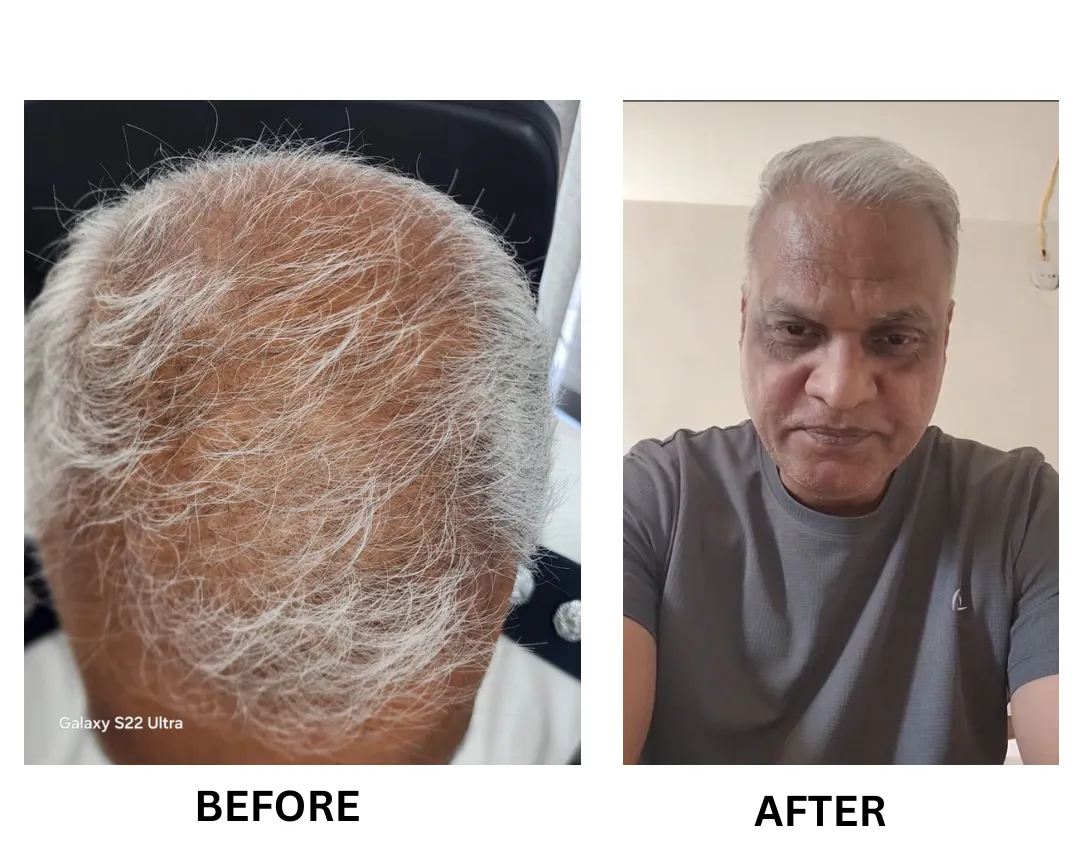 A customer's hair before and after (10)