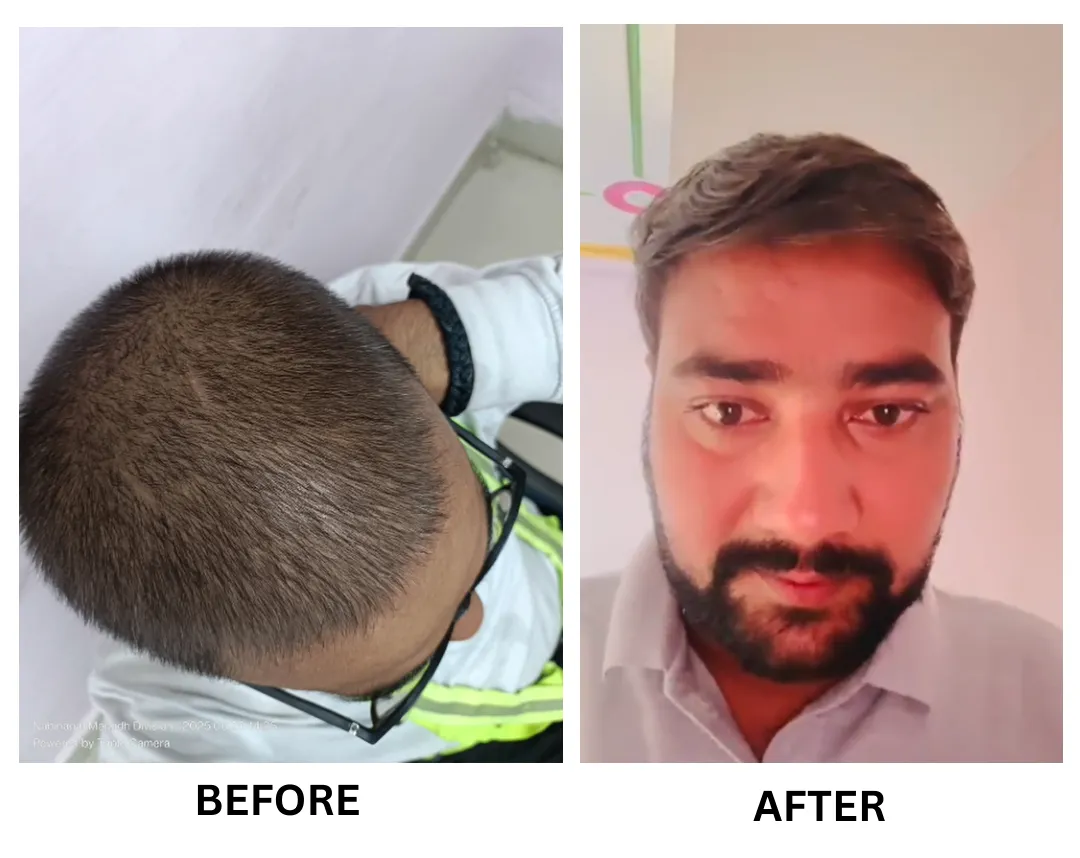 A customer's hair before and after (5)