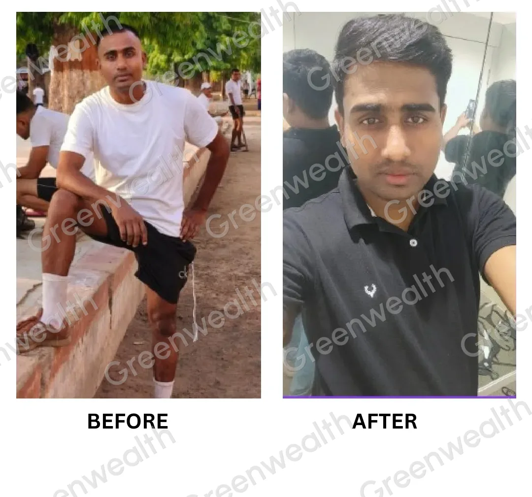 A customer's hair before and after (2)