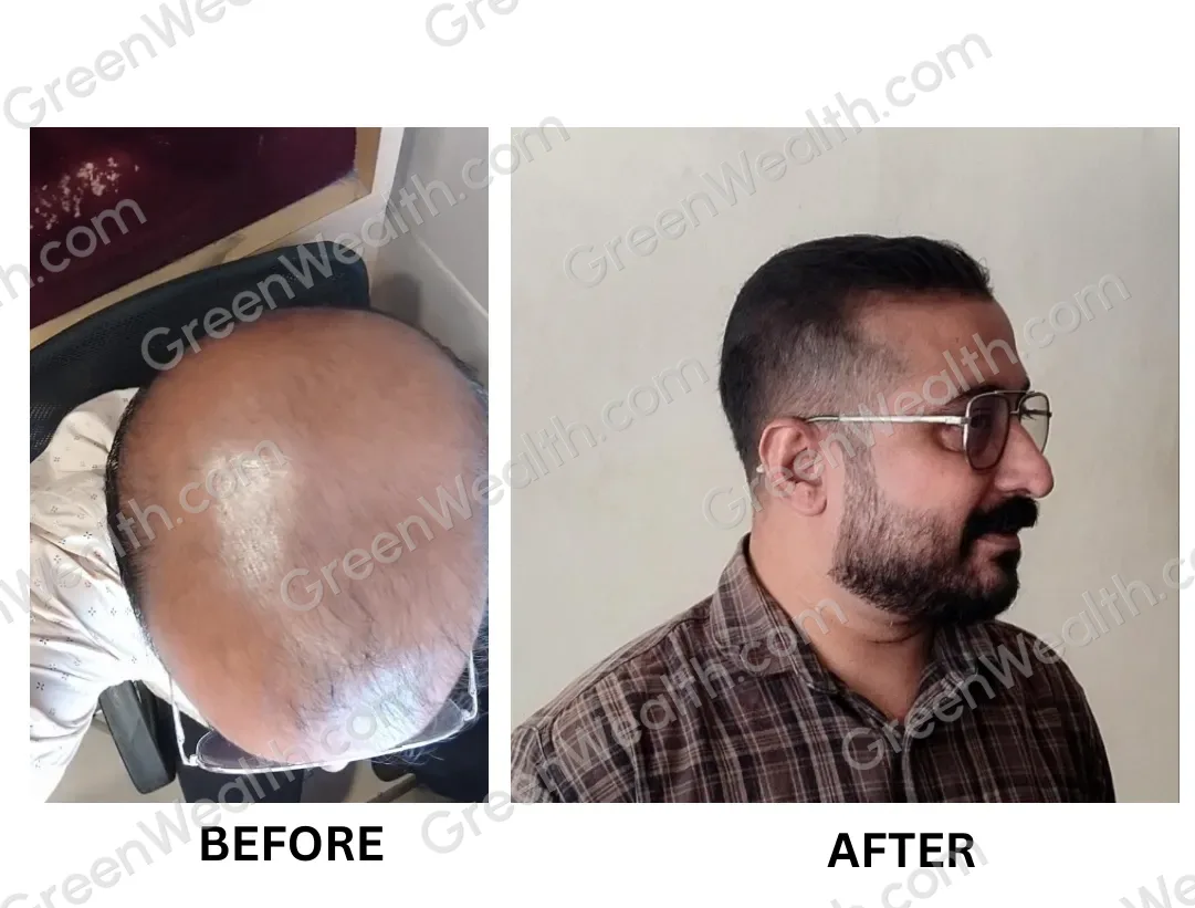 A customer's hair before and after (9)