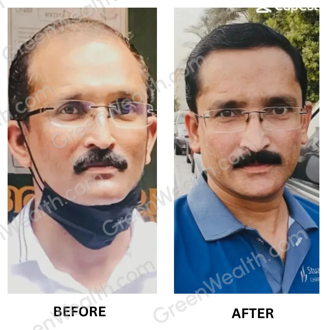 A customer's hair before and after (7)