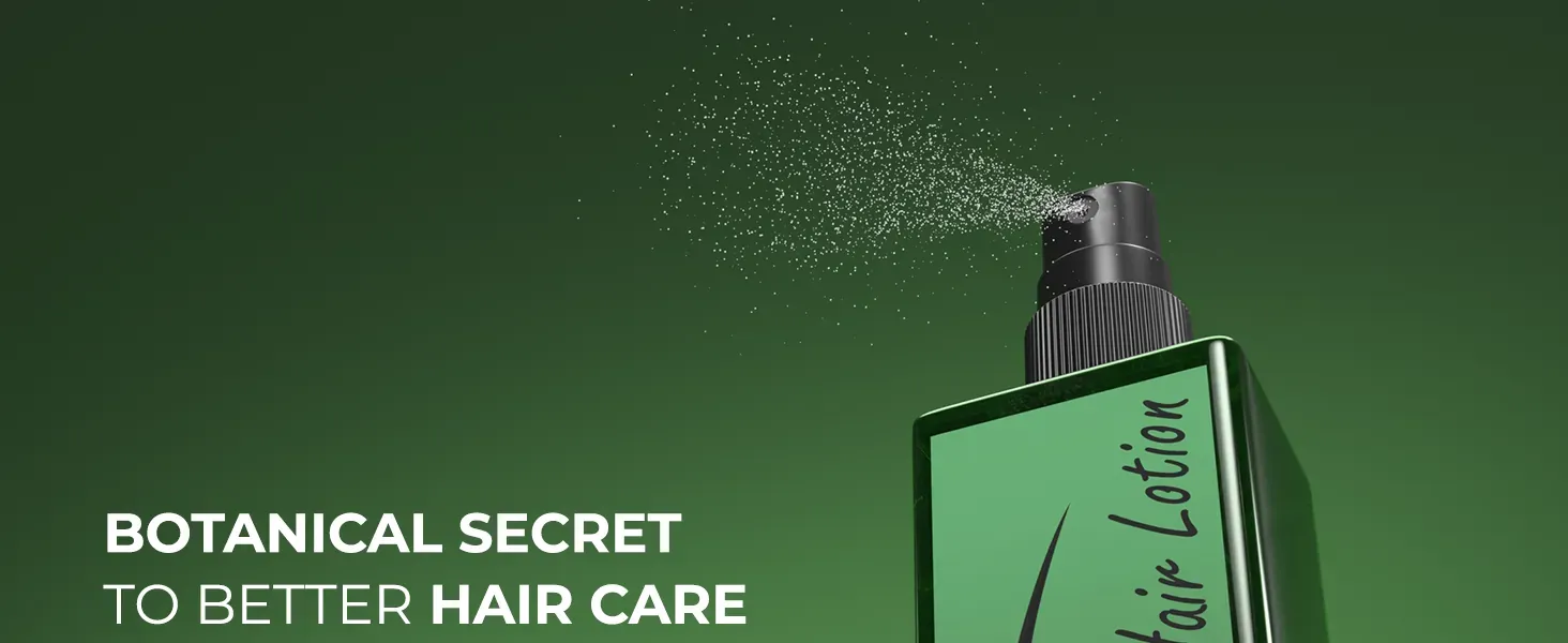 Neo Hair Lotion editorial banner — 120 ml botanical scalp treatment made in Thailand