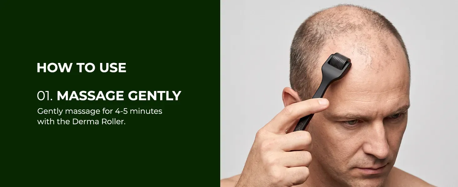 Neo Hair Lotion routine banner — step one, cleanse the scalp with Neo Hair Shampoo