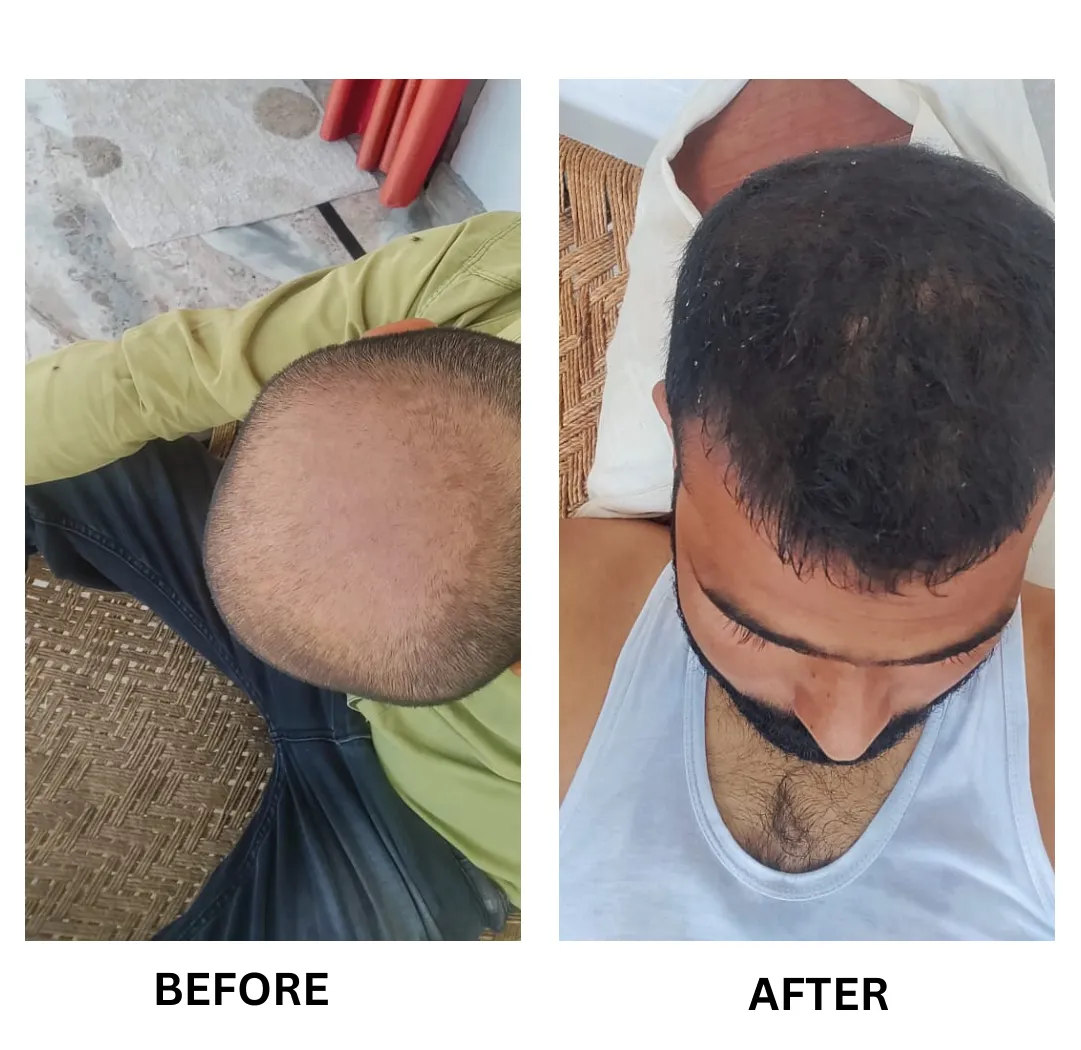 A customer's hair before and after (6)